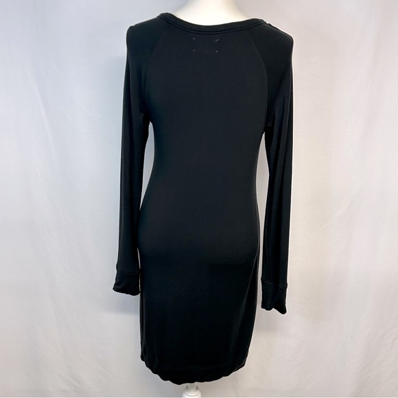 Lou & Grey Womens Long Sleeve Midi Dress Size S Jersey Knit Popover Career Black - Picture 2 of 11